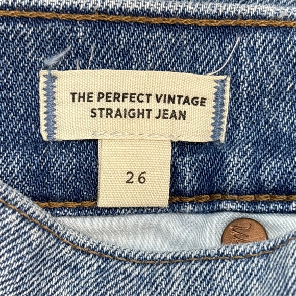 Madewell The Perfect Vintage Straight Jean Women's 6 Vintage Indigo Distressed - Picture 7 of 16